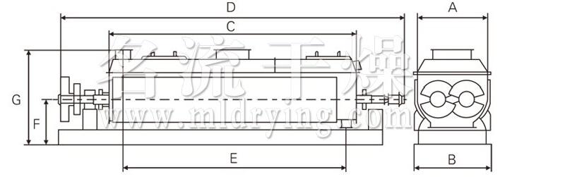 空心槳葉干燥機結(jié)構(gòu)示意圖